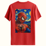 Spider Van Gogh Tasarımlı Sırt Baskılı Regular T-Shirt