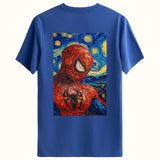 Spider Van Gogh Tasarımlı Sırt Baskılı Regular T-Shirt